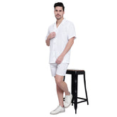Men Pure Cotton Half Sleeve Night Suit Set